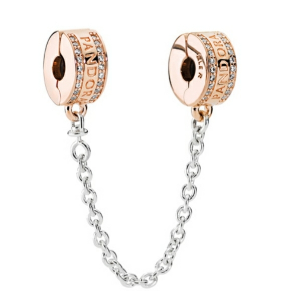 Pandora Jewelry - New Pandora Rose Gold/Sterling Silver Safety Chain